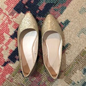 Size 7, DB Studio, Gold glitter flats